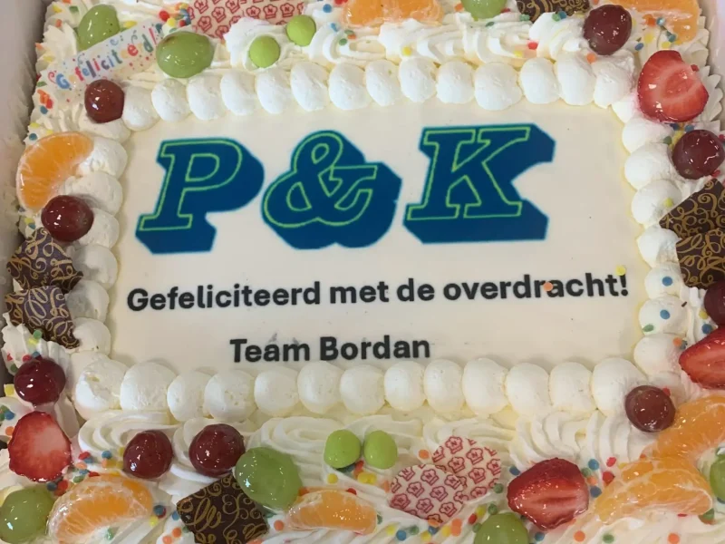 Felicitatie bij de aandelenoverdracht